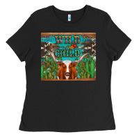 Whild Child Longhorn  Cactus Cowhide Ladies Tee | Teevron