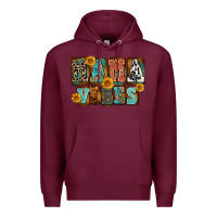 Burgundy western mama vibes Premium Hoodie - FaDigitalArtStudio