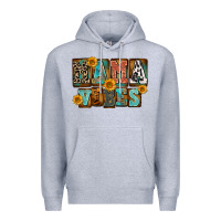 Heather Grey western mama vibes Premium Hoodie - FaDigitalArtStudio