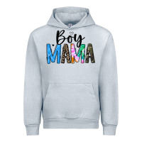 Heather Grey boy mama white Urban Hoodie - JahusDesignShop