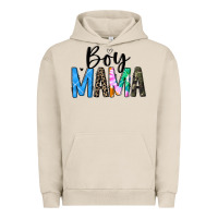 Pigment French Oak boy mama white Urban Hoodie - JahusDesignShop