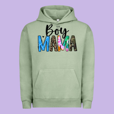 Boy Mama White Urban Hoodie Designed By Jahusdesignshop