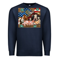 Navy American farm animals Premium Sweatshirt - RanaPortraitStore