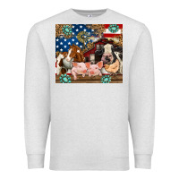 Oatmeal Heather American farm animals Premium Sweatshirt - RanaPortraitStore