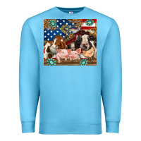 Ocean Blue American farm animals Premium Sweatshirt - RanaPortraitStore