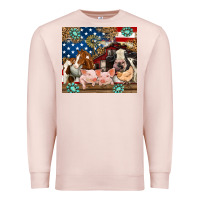 Pale Pink American farm animals Premium Sweatshirt - RanaPortraitStore