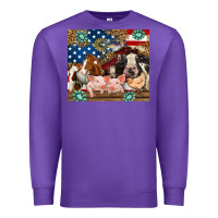 Purple American farm animals Premium Sweatshirt - RanaPortraitStore
