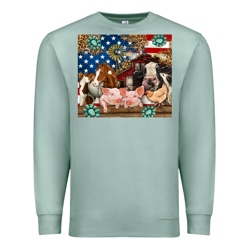 American Farm Animals Premium Sweatshirt by RanaPortraitStore | Teevron