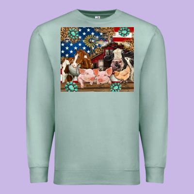 Premium Sweatshirt American farm animals