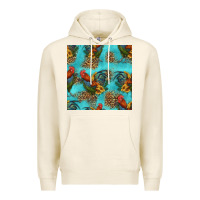 Tofu rooster and sunflowers seamless pattern Premium Hoodie - HRA Design Shop