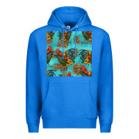 True Royal rooster and sunflowers seamless pattern Premium Hoodie - HRA Design Shop