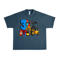Midnight Navy forklift birthday three Urban Heavy Tee - Artiststas