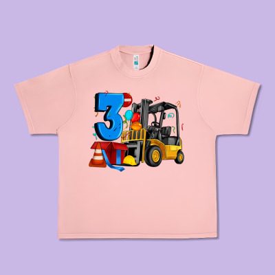 Forklift Birthday Three Urban Heavy Tee Designed By Artiststas