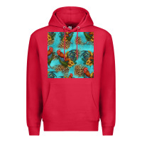 Cardinal rooster and sunflowers seamless pattern Premium Hoodie - HRA Design Shop