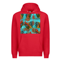 Red rooster and sunflowers seamless pattern Premium Hoodie - HRA Design Shop