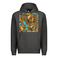 Goat Sunflowers Seamless Pattern Premium Hoodie | Teevron