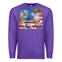 Purple American Premium Sweatshirt - RanaPortraitStore