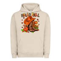 Pigment French Oak hello fall pumpkins  cowgirl  and roses Urban Hoodie - AdoDesignShop