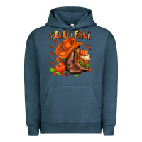 Pigment Midnight Navy hello fall pumpkins  cowgirl  and roses Urban Hoodie - AdoDesignShop