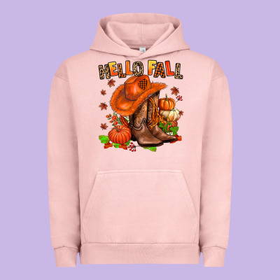 Hello Fall Pumpkins  Cowgirl  And Roses Urban Hoodie Designed By Adodesignshop
