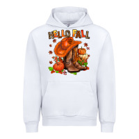 White hello fall pumpkins  cowgirl  and roses Urban Hoodie - AdoDesignShop