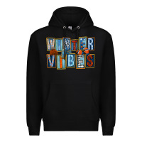 Black winter vibes Premium Hoodie - FaDigitalArtStudio
