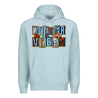 Blue Mist winter vibes Premium Hoodie - FaDigitalArtStudio