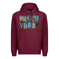 Burgundy winter vibes Premium Hoodie - FaDigitalArtStudio
