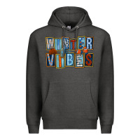Charcoal Heather winter vibes Premium Hoodie - FaDigitalArtStudio