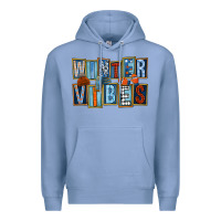 Colony Blue winter vibes Premium Hoodie - FaDigitalArtStudio