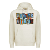 Oatmeal Heather winter vibes Premium Hoodie - FaDigitalArtStudio