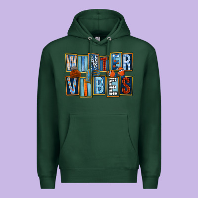Winter Vibes Premium Hoodie Designed By Fadigitalartstudio