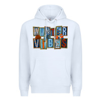 White winter vibes Premium Hoodie - FaDigitalArtStudio
