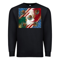 Black American with mexican flag Premium Sweatshirt - RanaPortraitStore