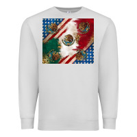 Dove Grey American with mexican flag Premium Sweatshirt - RanaPortraitStore