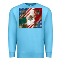 Ocean Blue American with mexican flag Premium Sweatshirt - RanaPortraitStore