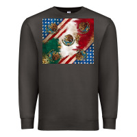 Smoke American with mexican flag Premium Sweatshirt - RanaPortraitStore