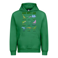 Emerald god says i am dinosaurs Urban Hoodie - JahusDesignShop