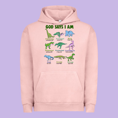 God Says I Am Dinosaurs Urban Hoodie Designed By Jahusdesignshop