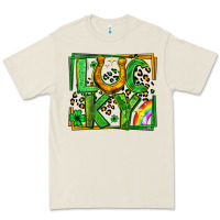 Bone lucky horseshoe st patricks day leopard frame Premium Tee - LillyAllenDesigns