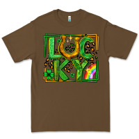 Cacao lucky horseshoe st patricks day leopard frame Premium Tee - LillyAllenDesigns
