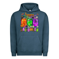 Pigment Midnight Navy happy halloween jars and horror Urban Hoodie - AdoDesignShop
