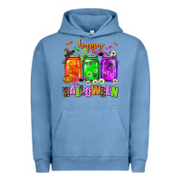 Pigment Pebble Blue happy halloween jars and horror Urban Hoodie - AdoDesignShop