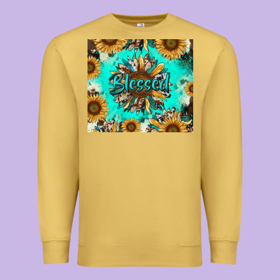 Premium Sweatshirt blessed sunflowers