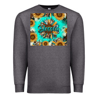 Charcoal Heather blessed sunflowers Premium Sweatshirt - RanaPortraitStore