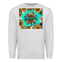 Dove Grey blessed sunflowers Premium Sweatshirt - RanaPortraitStore