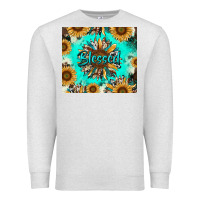 Oatmeal Heather blessed sunflowers Premium Sweatshirt - RanaPortraitStore