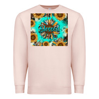 Pale Pink blessed sunflowers Premium Sweatshirt - RanaPortraitStore