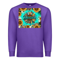 Purple blessed sunflowers Premium Sweatshirt - RanaPortraitStore