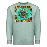 Seafoam blessed sunflowers Premium Sweatshirt - RanaPortraitStore